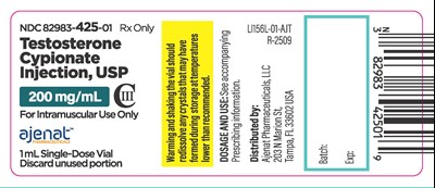 1 mL Vial Label (Li156l 01 Ajt  R2509 Ptc1)
